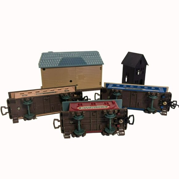 Vintage New Bright 1989 It's A Wonderful Holiday Bedford Falls Express Train Set - Picture 3 of 4